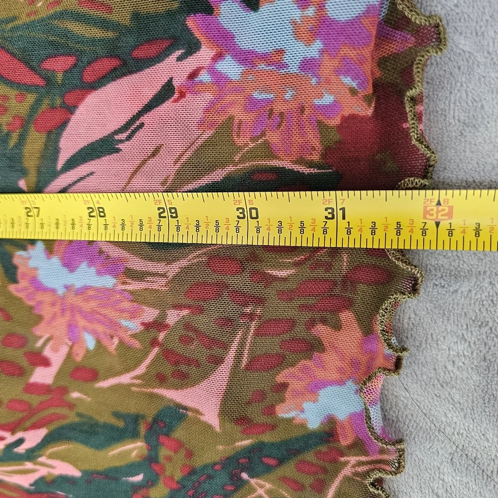 Free People Floral V-Neck Bell Sleeve Beach Babe Tunic - Picture 7 of 10